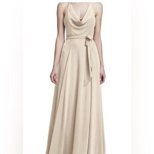 Amsale Daryn Bridesmaid Dress in Fawn/Taupe